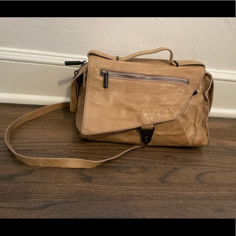 Helmut Lang Tan Crossbody Bag with Durable Canvas